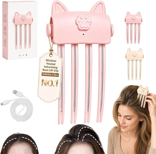 Wireless Heated Root Lift Clip — Instant Volume for Fine Flat Hair