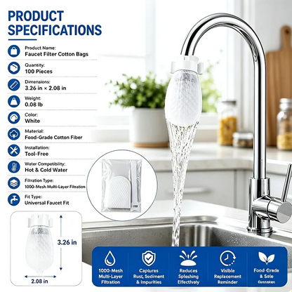 🚰 50% OFF NOW! 🧼 Anti-Splash Kitchen Faucet Filter for Sediment & Rust Removal – 360° swivel & easy install – Reduces chlorine smell, fits most faucets – cleaner water & less mess 💧