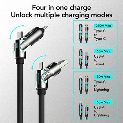 🔥Last Day 49% OFF🔥 -📲4-in-1 USB Charging Cable mFish fast charging MAX 240W⚡