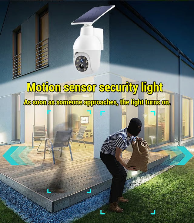 ⏰Solar-Powered Simulated Surveillance Camera Street Light