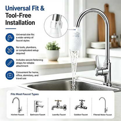 🚰 50% OFF NOW! 🧼 Anti-Splash Kitchen Faucet Filter for Sediment & Rust Removal – 360° swivel & easy install – Reduces chlorine smell, fits most faucets – cleaner water & less mess 💧