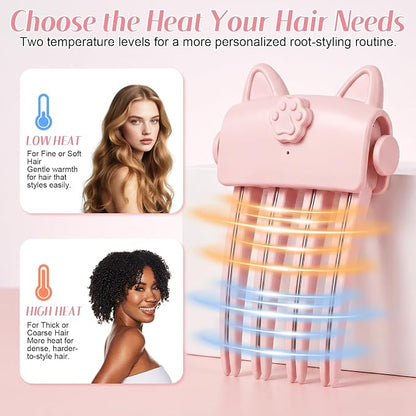 Wireless Heated Root Lift Clip — Instant Volume for Fine Flat Hair