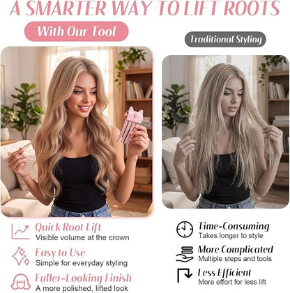 Wireless Heated Root Lift Clip — Instant Volume for Fine Flat Hair