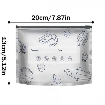 🛡️🥬 Reusable thickened upright aluminum foil sealing storage bags with label