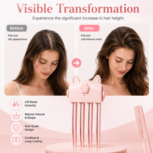 Wireless Heated Root Lift Clip — Instant Volume for Fine Flat Hair