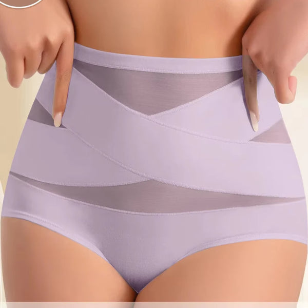 💟Plus-Size High-Waist Cross Tummy Control Panties🩲