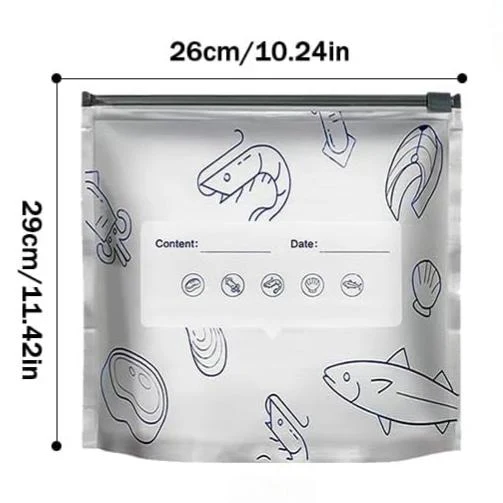 🛡️🥬 Reusable thickened upright aluminum foil sealing storage bags with label