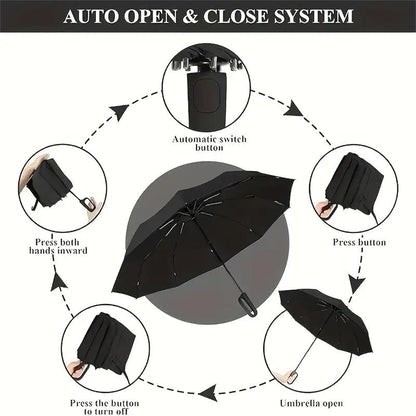 ⏳🔥LIMITED-TIME 50% OFF! ⏰☔Automatic Folding Umbrella – Windproof, Waterproof & Compact