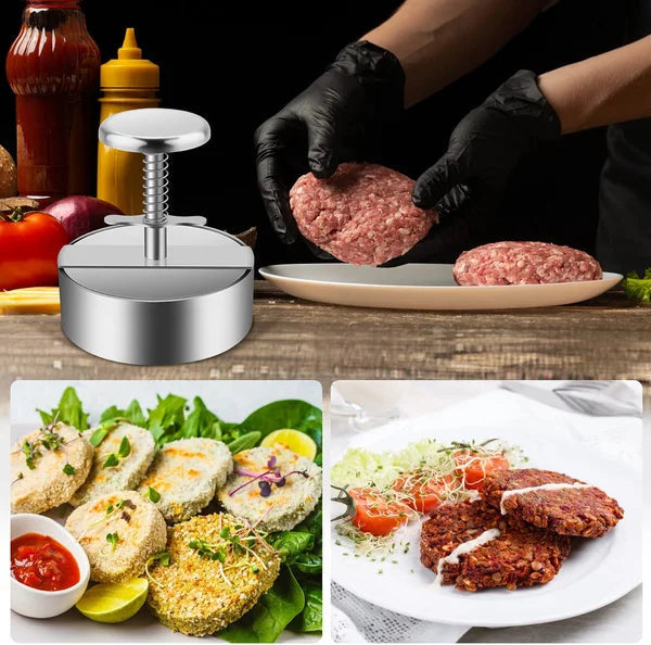 🎁2026 New Arrivals 50% OFF💥Meat Press for Burgers – 304 Food-Grade Stainless Steel – Non-Stick, Rust-Resistant – Dishwasher Safe – Perfect for Parties! 🛡️💨