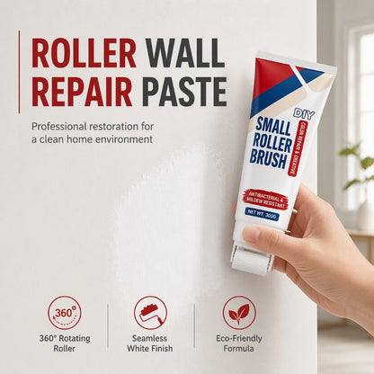 💥Buy 1 Get 1 Free✨ Waterproof Wall Repair Paste with Built‑in Mini Roller Brush 🧱 Easy Wall Crack Repair